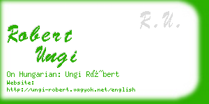 robert ungi business card
